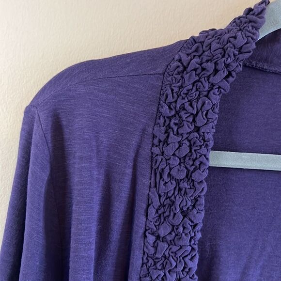 Coldwater Creek Purple Open Front Cardigan - Size Small - Picture 4 of 9